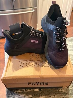 FitVille Extra Wide Shoes for Women, Hands Free Slip On Sneakers  -9EW